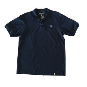 PLEEPLEUS SS Black Polo Shirt Gray Monkey Logo on Chest SIze Large‎